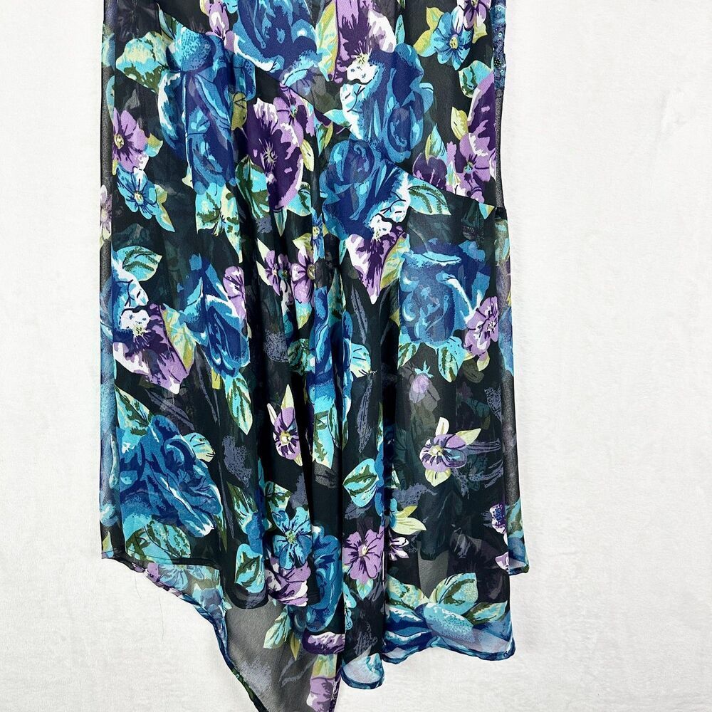 Vintage Connected Apparel Beaded Floral Whimsigoth Midi Dress Size Large Fairy - Picture 6 of 8